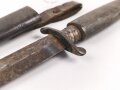 1.Weltkrieg  Grabendolch. Eigentumstück mit Holzgriffschalen . Die Klingenspitze ist abgebrochen