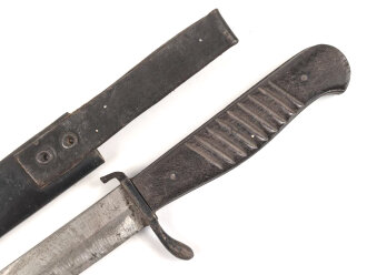 1.Weltkrieg  Grabendolch. Kammerstück des Infanterie Regiment 53. Getragenes Stück, ungereinigt