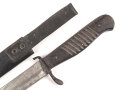1.Weltkrieg  Grabendolch. Kammerstück des Infanterie Regiment 53. Getragenes Stück, ungereinigt