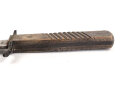 1.Weltkrieg  Grabendolch DEMAG Duisburg. Der Dolch in gutem Zustand mit Abnahme, Scheide original lackiert, das Leder defekt