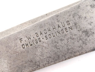 1.Weltkrieg  Grabendolch. Hersteller " F.W. Backhaus Ohlings Solingen " Scheide fehlt