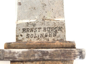 1.Weltkrieg  Grabendolch. Hersteller " Ernst Busch Solingen"  Kammerstück mit Abnahme, getragen, guter Gesamtzustand