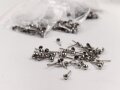 50 Stück Rundkopfsplinte silbern, Kopfdurchmesser je knapp über 6mm.  Sie erhalten eine Tüte mit 50 Stück aus neuzeitlicher Fertigung