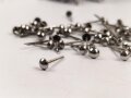 50 Stück Rundkopfsplinte silbern, Kopfdurchmesser je knapp über 6mm.  Sie erhalten eine Tüte mit 50 Stück aus neuzeitlicher Fertigung