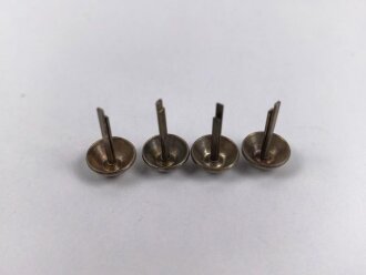 4 Stück Rundkopfsplinte Eisen vermessingt, Kopfdurchmesser je knapp 13mm.  Sie erhalten eine Tüte mit 4 Stück . Alter unbekannt