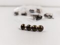 4 Stück Rundkopfsplinte Eisen vermessingt, Kopfdurchmesser je knapp 13mm.  Sie erhalten eine Tüte mit 4 Stück . Alter unbekannt