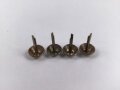 4 Stück Rundkopfsplinte Eisen vermessingt, Kopfdurchmesser je knapp 13mm.  Sie erhalten eine Tüte mit 4 Stück . Alter unbekannt