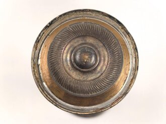 Hessen, silberner Paradetrichter für eine Pickelhaube für Offiziere. Sehr guter Zustand
