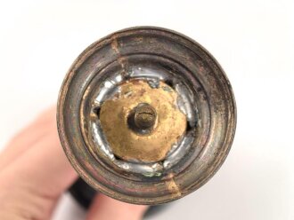 Hessen, silberner Paradetrichter für eine Pickelhaube für Offiziere. Sehr guter Zustand