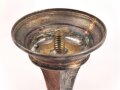 Hessen, silberner Paradetrichter für eine Pickelhaube für Offiziere. Sehr guter Zustand