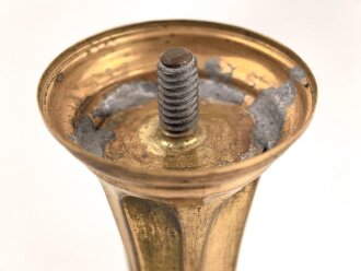Kaiserreich, Paradetrichter Messing  für eine Pickelhaube