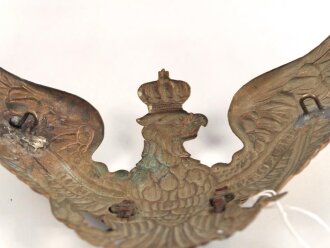 Preussen, Emblem für eine Pickelhaube für Mannschaften der Garde Regimenter, Befestigungsabstand etwa 100mm