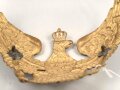 Preussen, Emblem für eine Pickelhaube für Offiziere der Garde Regimenter, Befestigungsabstand etwa 76mm. Auflage fehlt