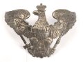 Preussen, Emblem für eine Pickelhaube für Mannschaften der Grenadier Regimenter, Befestigungsabstand etwa 80mm, dise neuzeitlich versetzt, unten zwei ursprünglich nicht zugehörige Löcher