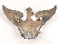 Preussen, Emblem für eine Pickelhaube für Mannschaften der Grenadier Regimenter, Befestigungsabstand etwa 80mm, dise neuzeitlich versetzt, unten zwei ursprünglich nicht zugehörige Löcher
