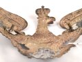 Preussen, Emblem für eine Pickelhaube für Mannschaften der Grenadier Regimenter, Befestigungsabstand etwa 80mm, dise neuzeitlich versetzt, unten zwei ursprünglich nicht zugehörige Löcher