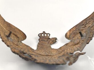 Preussen, Emblem für eine Pickelhaube für Offiziere der Grenadier Regimenter, Befestigungsabstand etwa 95mm