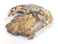 Oldenburg , Emblem für eine Pickelhaube für Mannschaften im Oldenburgischen Infanterie Regiment 91. Guter Zustand, Befestigungsabstand  etwa  76mm