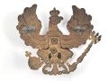Oldenburg , Emblem für eine Pickelhaube für Mannschaften im Oldenburgischen Infanterie Regiment 91. Guter Zustand, Befestigungsabstand  etwa  76mm