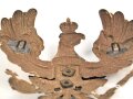 Oldenburg , Emblem für eine Pickelhaube für Mannschaften im Oldenburgischen Infanterie Regiment 91. Guter Zustand, Befestigungsabstand  etwa  76mm