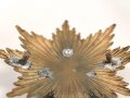 Sachsen , Emblem für ein Tschako für Mannschaften im Füsilier Regiment Nr. 108. Die Auflage Original ? Befestigungsabstand etwa 46mm