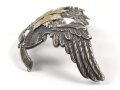 Baden, Emblem für eine Pickelhaube für Mannschaften im Leib Grenadier Regiment Nr. 109. Aufgelegtes Reservekreuz, daher kein Spruch in Bandeau. Im Auge des Greif war - warum auch immer- ein kleines Loch , das neuzeitlich unschlau verschlossen wurde.