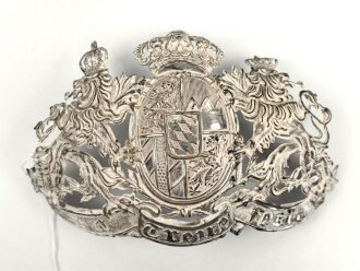 Bayern, silbernes Emblem für eine Pickelhaube...