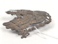 Preussen 1. Weltkrieg, Tschakoadler für Mannschaften in Hannoveranischen Jäger Battailion Nr.10. Eisen lackiert, Befestigungsabstand etwa 57mm