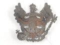 Preussen 1. Weltkrieg, Tschakoadler für Mannschaften in Hannoveranischen Jäger Battailion Nr.10. Eisen lackiert, Befestigungsabstand etwa 57mm