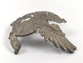 Baden, silbernes Emblem für eine Pickelhaube für Offiziere.  Befestigungsabstand etwa 72mm