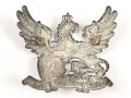 Baden, silbernes Emblem für eine Pickelhaube für Offiziere.  Befestigungsabstand etwa 72mm