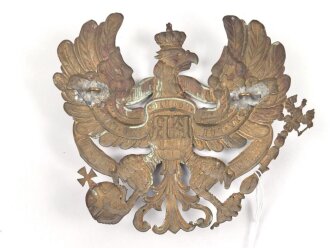 Preussen , Emblem für eine Pickelhaube für Mannschaften im 2. Nassauischen Infanterie Regiment Nr. 88. Befestigungsabstand etwa 75mm.