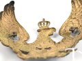 Preussen , Emblem für einen Helm für einen Reserveoffizier der Dragoner oder Jäger zu Pferde. Befestigungsabstand etwa 72mm