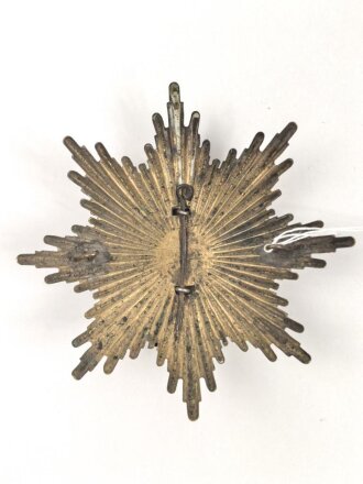 Sachsen, Emblem für eine Tschapka für Mannschaften mit hinterlegtem Reservekreuz. Befestigungsabstand etwa 62mm