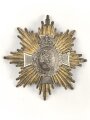 Sachsen, Emblem für eine Tschapka für Mannschaften mit hinterlegtem Reservekreuz. Befestigungsabstand etwa 62mm