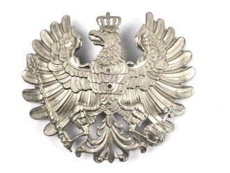 Preussen , Emblem für eine Pickelhaube Zoll oder Justiz. Silbern, die Auflage fehlt,