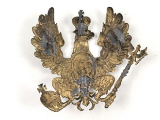 Preussen , Emblem für eine Pickelhaube, Ausführung vor 1888. Alt repariertes Stück , Befestigungsabstand etwa 72mm
