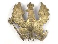 Preussen , Emblem für eine Pickelhaube, Ausführung vor 1888. Alt repariertes Stück , Befestigungsabstand etwa 72mm