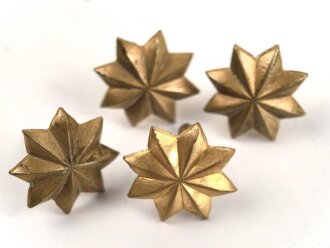 Kaiserreich, vier Sternschrauben für eine Pickelhaube. Jeweils 18/19mm, neuzeitliche Fertigung