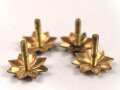 Kaiserreich, vier Sternschrauben für eine Pickelhaube. Jeweils 18/19mm, neuzeitliche Fertigung