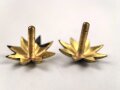 Kaiserreich, zwei Sternschrauben für eine Pickelhaube. Jeweils 20/21mm, neuzeitliche Fertigung