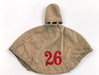 1.Weltkrieg, feldgrauer Überzug für einen Mannschaftshelm in Artillerie Regiment 26. Wendbar, mit Manöverband auf der anderen Seite