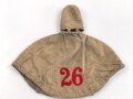 1.Weltkrieg, feldgrauer Überzug für einen Mannschaftshelm in Artillerie Regiment 26. Wendbar, mit Manöverband auf der anderen Seite