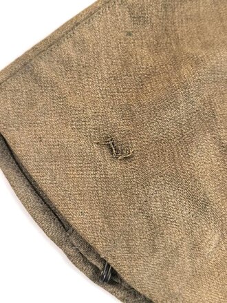 1.Weltkrieg, feldgrauer Überzug für einen Mannschaftshelm im Landwehr Infanterie Regiment 80. Grüne Nummer, so ab 1916 statt der roten Nummer getragen. Guter Gesamtzustand, mit Hersteller