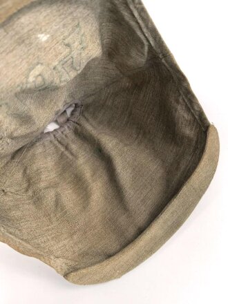 1.Weltkrieg, feldgrauer Überzug für eine Pickelhaube eines Angehörigen im Infanterie Regiment 164. Ausführung ab 1916 mit grüner Nummer. Deutlich getragenes Stück