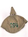 1.Weltkrieg, feldgrauer Überzug für eine Pickelhaube eines Angehörigen im Infanterie Regiment 164. Ausführung ab 1916 mit grüner Nummer. Deutlich getragenes Stück