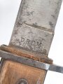 1.Weltkrieg  Grabendolch DEMAG Duisburg. Seltene Ausführungin gutem Gesamtzustand. Die Scheide Originallack, das Trageleder abgerissen