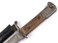 1.Weltkrieg  Grabendolch DEMAG Duisburg. Seltene Ausführungin gutem Gesamtzustand. Die Scheide Originallack, das Trageleder abgerissen