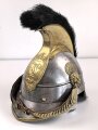 Bayern, Mannschaftshelm für Kürassiere Modell 1842 in der Trageweise ab 1864. Gereinigt und " Restauriertes"  Kammerstück, das Innenfutter fehlt.