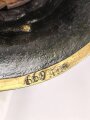 Bayern, Mannschaftshelm für Kürassiere Modell 1842 in der Trageweise ab 1864. Gereinigt und " Restauriertes"  Kammerstück, das Innenfutter fehlt.